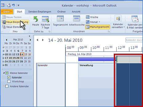 Outlook 2010 Planungsansicht Outlook 2010 einrichten – Sie werden begeistert sein
